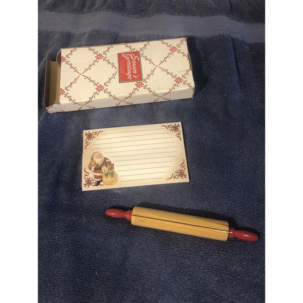 Christmas Recipe Card And Rolling Pin Holder